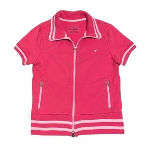 y2k American Eagle zip-up short sleeve track jacket